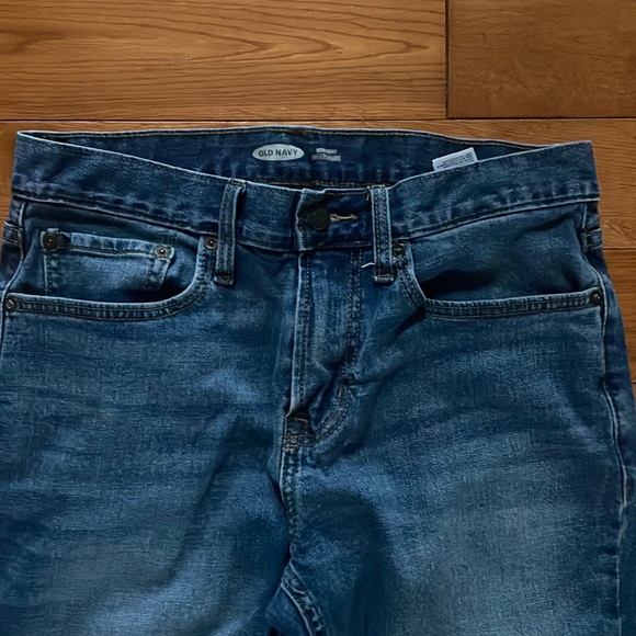 Old Navy Straight Built In Flex Denim Blue Jeans Size 29x30 - Picture 6 of 9
